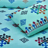 Tiffany Blue Cotton Embroidery Bedsheet Set - Khan Tex